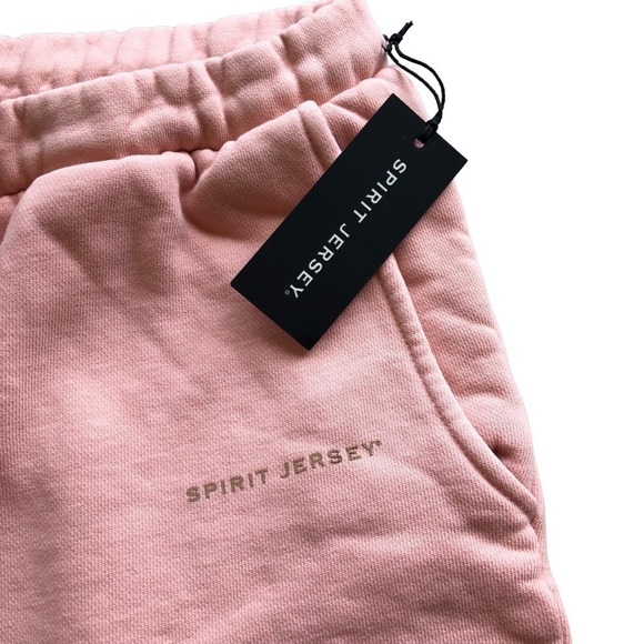 Spirit Jersey NWT Pink Cut Off Sweat Shorts - Picture 3 of 8